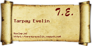 Tarpay Evelin névjegykártya