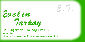 evelin tarpay business card